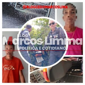 A Policia Militar recupera mais uma furtada e prende acusados, em Lima Campos