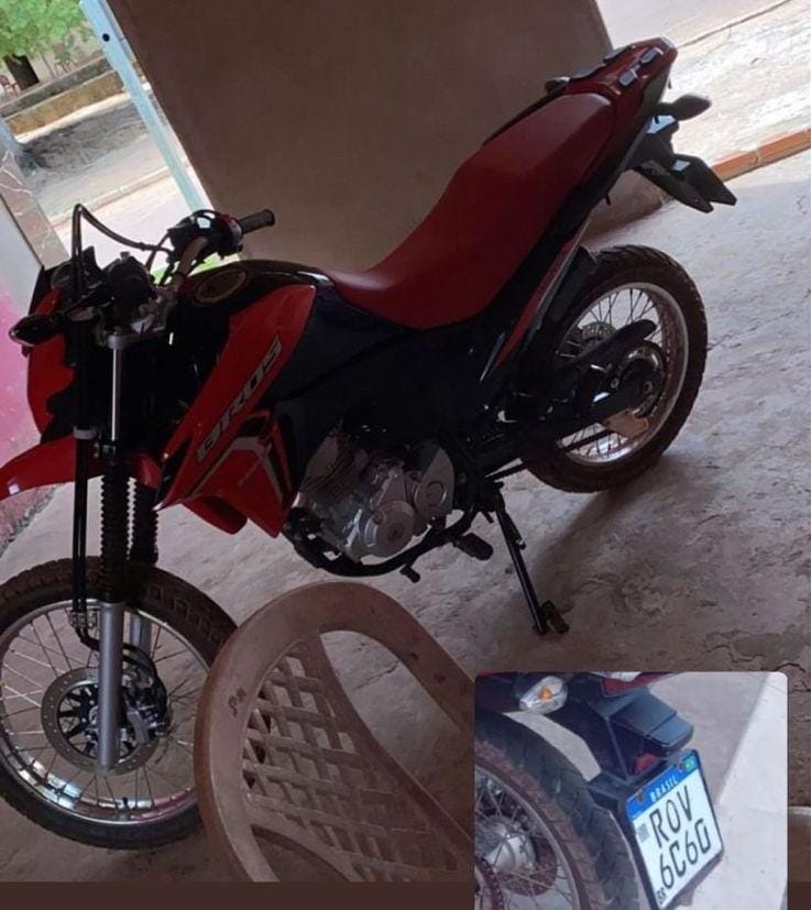 Motocicleta é tomada em assalto na zona rural de Pedreiras