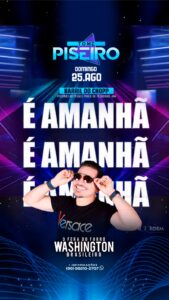 É amanhã domingo 25 acontece o show de Washington Brasileiro no Barril do Chop em Pedreiras