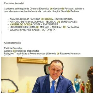 Governador Carlos Brandão determina a volta dos funcionários do HGP que foram demitidos por perseguição política