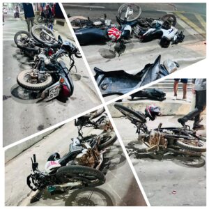 Em Pedreiras um suspeito de assalto morre em colisao entre motocicletas e um homem de Peritoró fica ferido