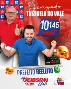 RECONHECIMENTO! Em Trizidela do Vale Deibson Balé é reeleito com 10.145 mil votos