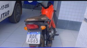 Moto furtada em Peritoró, é localizada pelo rastreador em Santo Antonio dos Lopes