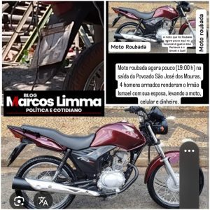 Moto é tomada de assalto no povoado Tucunzal, em Lima Campos