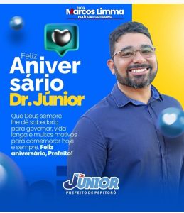 FELICIDADES! Parabéns ao prefeito de Peritoró Dr. Junior
