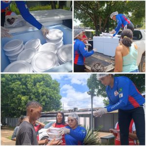 FAMÍLIAS ATINGIDAS PELA CHEIA DO RIO MEARIM EM PEDREIRAS COMEÇAM A RECEBER QUENTINHAS.