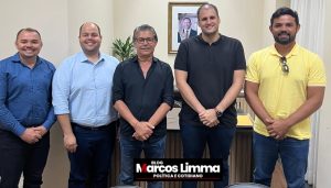 Ney Braga ao lado do prefeito Jailson e demais vereadores, são recebido por Orlens Brandão no Palácio dos Leões