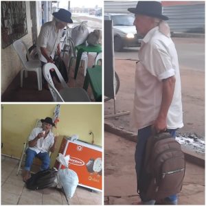 ATENÇÃO – Idoso encontra-se desorientado no povoado Independência – O mesmo diz ter parentes em Pedreiras!