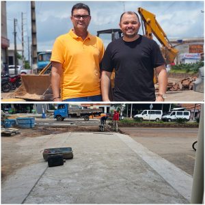 Lima Campos: Vereador Laelson realiza vistoria em obras de construção de faixas elevadas no centro da cidade