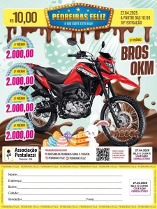DOMINGO 27/4 – O PEDREIRAS FELIZ VAI SORTEAR 8 MIL REAIS E UMA BROS 0KM