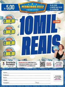 ATENÇÃO, REGIÃO! NESSE DOMINGO18/5, O PEDREIRAS FELIZ VAI SORTEAR R$ 14 MIL REAIS!