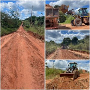Prefeitura de Pedreiras segue na recuperação de estradas vicinais.