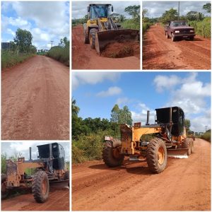 Prefeitura de Pedreiras recupera trechos das estradas vicinais nos povoados Barreiros e Centro do Meio