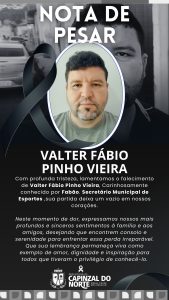 Morre (Fabão) secretário de esporte de Capinzal do Norte