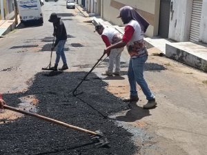 Continuidade da Operação Tapa-Buracos em Pedreiras: Av. Zeca Branco e Benilde Nina são beneficiadas.