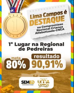 CONQUISTA: Lima Campos supera média nacional de alfabetização!