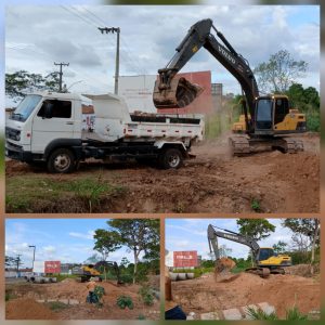 Prefeitura de Pedreiras inicia serviço de manilhamento na área onde será construída a Praça da Família