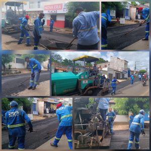 PESDREIRAS – EQUIPE REALIZA CONTINUIDADE DA PAVIMENTAÇÃO ASFÁLTICA DA RUA DAS LARANJEIRAS
